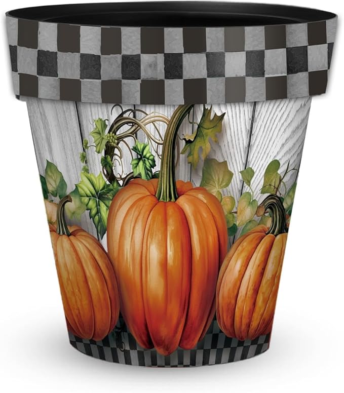 Briarwood Lane Fall Planter 11.75" x 11" x 11" Country Pumpkins Medium for Fall Planter