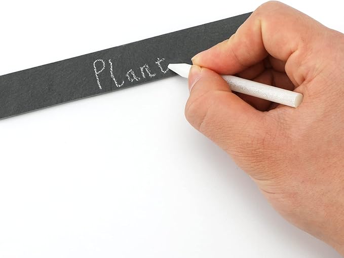 KINGLAKE GARDEN Slate Plant Labels,10 Pcs 6 Inch Garden Marker Vegetable Gardening Tags,Plant Tags for Outdoor Indoor Potted Plants with a Marking Pen