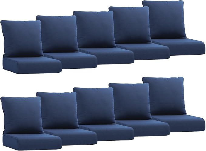 Joyside Outdoor Chair Cushions Set, 24x24 Inch Patio Furniture Cushions, 6’’ Thick, Water Resistant & Fade Resistant, Outdoor Replacement Cushions for Seat and Sofa