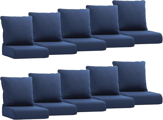 Joyside Outdoor Chair Cushions Set, 24x24 Inch Patio Furniture Cushions, 6’’ Thick, Water Resistant & Fade Resistant, Outdoor Replacement Cushions for Seat and Sofa