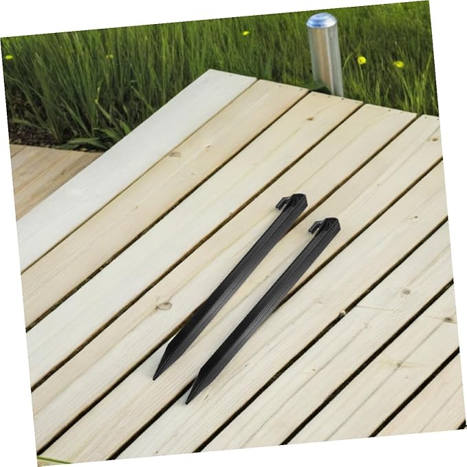 ibasenice 12 Pcs Heavy Duty Plastic Tent Pegs Canopy Stakes Ground Fixing Nails for Outdoor Camping Beach Picnic Lawn Garden Accessories