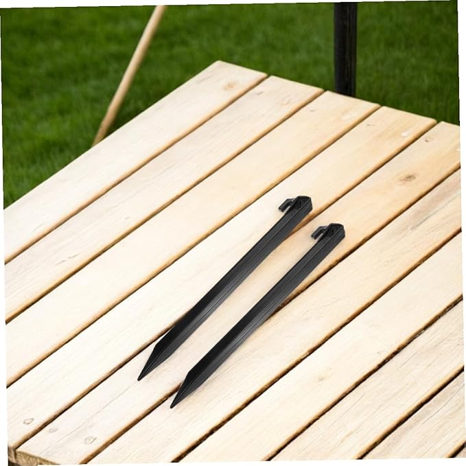 ibasenice 12 Pcs Heavy Duty Plastic Tent Pegs Canopy Stakes Ground Fixing Nails for Outdoor Camping Beach Picnic Lawn Garden Accessories