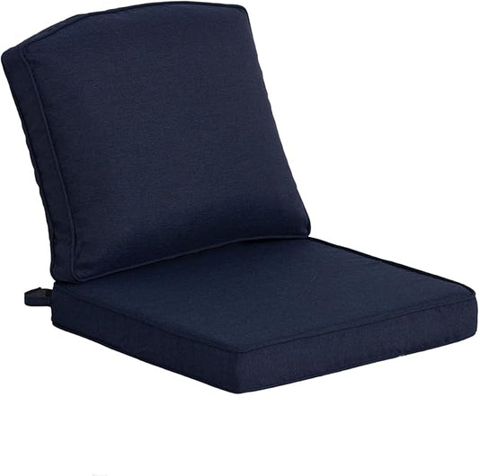 20"x21.5" Outdoor Deep Seat Patio Cushions Set of 1, Outdoor Chair Cushions Bottom Resilient Foam Filling Water-Resistant UV Resistant Weather Resistant with YKK Zippers,Midnight
