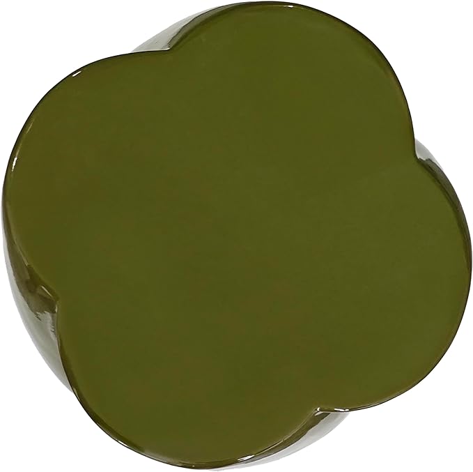 JONATHAN Y TBL1036D Yves 18" Modern Minimalist Rope Twist Ceramic Indoor/Outdoor Garden Stool, Bohemian, Coastal, Cottage, Traditional, Spill-Proof, Living Room, Garden Room, Patio, Forest Green