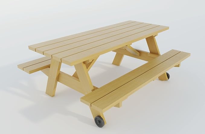 Picnic Table with Benches Plans - Build Your Own Outdoor Patio Garden Furniture