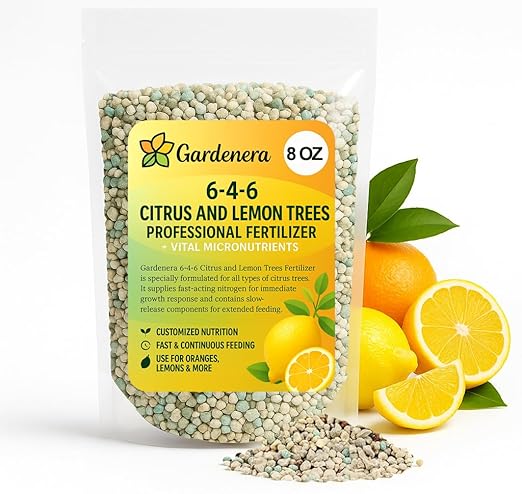 𝐁𝐄𝐒𝐓𝐒𝐄𝐋𝐋𝐄𝐑 Citrus Fertilizer + Vital Micronutrients - Perfect Balanced NPK for All Citrus - for Indoor and Outdoor Plants - Orange, Lime, Avocado and Lemon Tree Fertilizer [8 OZ]