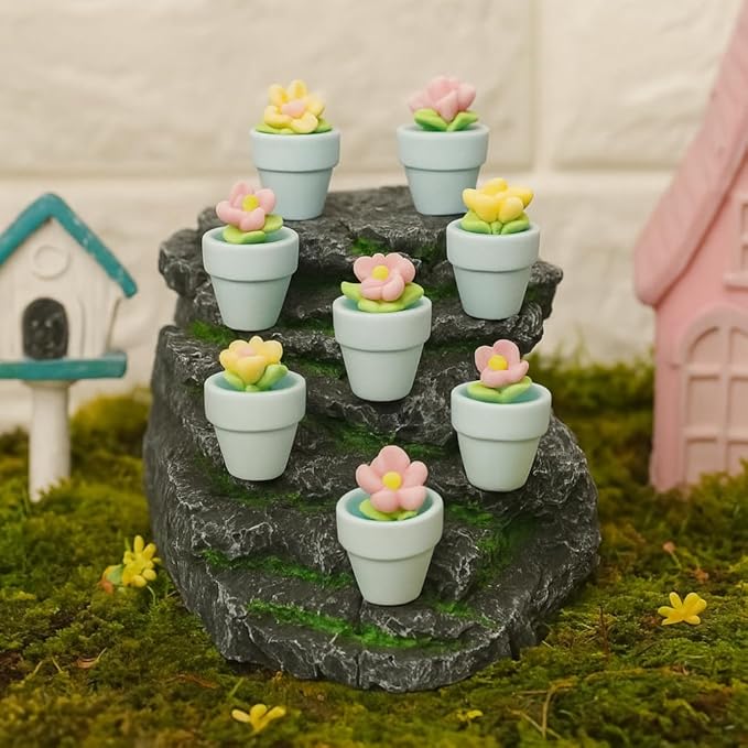 Mini Pastel Terracotta Pots for Micro Gardens – 30 Pack, 1.1” Tiny Breathable Clay Planters, Macaron Colors, for Moss, Fairy Gardens, Dollhouses, and Succulents (Blue, 1.1 Inch)