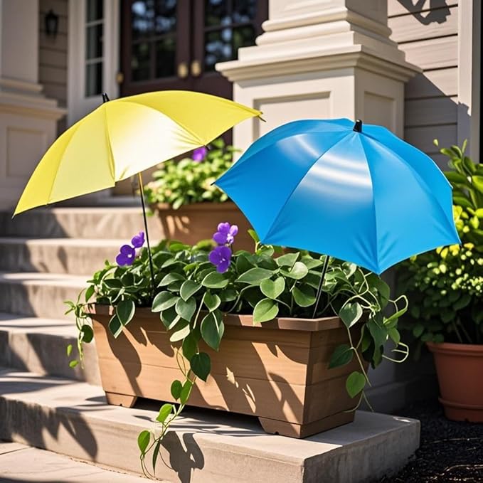 Upgraded Plant Umbrella Shade Cover for Outdoor Plants, 26" Larger Garden Plant Umbrella Shade with Adjustable Height & Angle,40'' Sun Shade for Plants, Potted Plant, Garden Beds