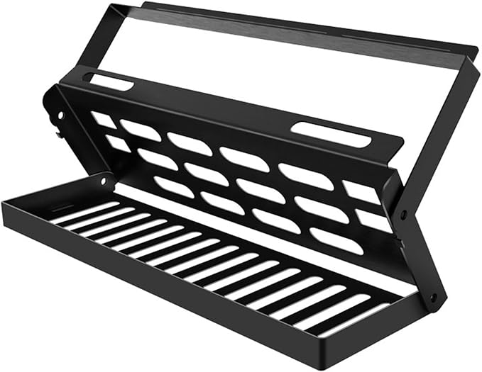 Grill Storage Rack - Outdoor Grill Seasoning Holder, Cooking Organizer | for Oil Bottles Spatulas Shovels Towels Utensils Accessories Holder Organization Camping Patio Garden Backyard Picnic