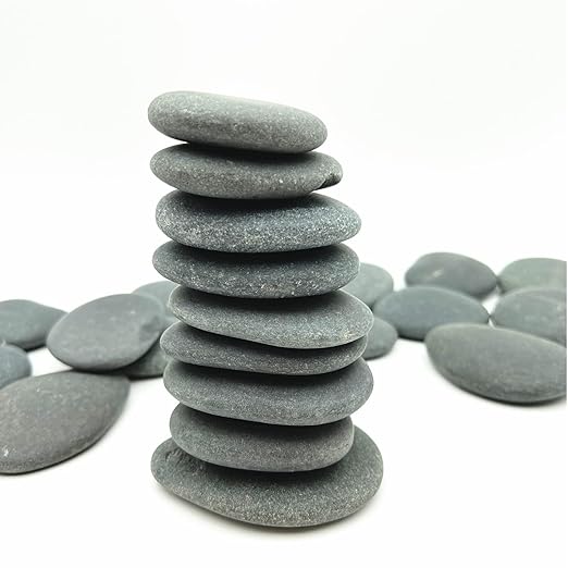 24PCS Rocks for Painting, 2"-3" Inches DIY Rocks Flat & Smooth Kindness Rocks for Crafts, Decoration, Medium Rocks for Painting,Hand Picked for Painting Rocks