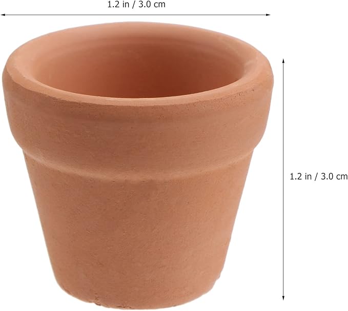 HANABASS 30pcs Terracotta Pots Drainage Mini Clay Cactus and for Crafts Wedding Favors and Home Decor