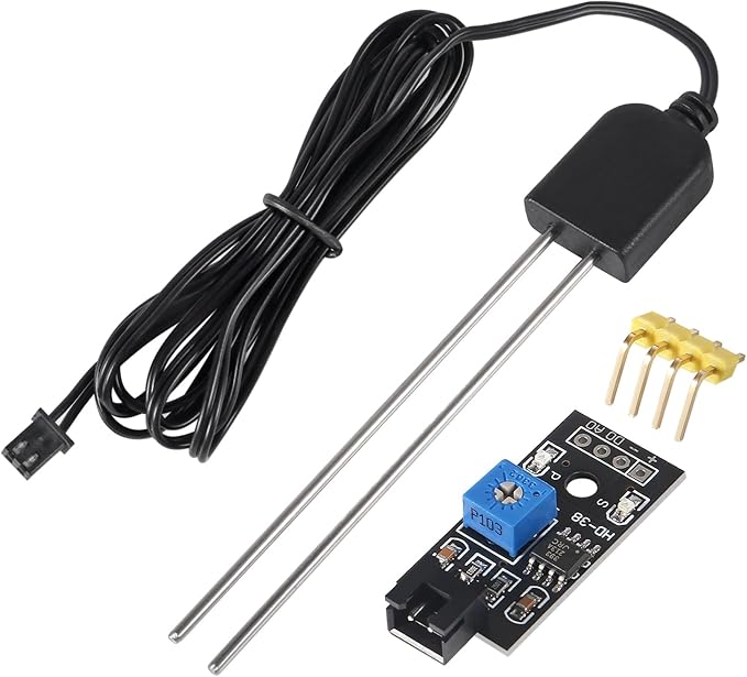 5 Sets Soil Moisture Sensor, Resistive Soil Moisture Meter, Soil Hygrometer Sensor Test Kit with Corrosion Resistant Probe Digital Analog Signal Output for Garden Automatic Watering System