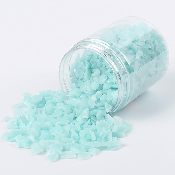 Shiny Stone Glow in The Dark Aquarium Neon Gravel Sand, Decorative Rocks for Fish Tank and Fairy Garden, Home Dec,305g/0.67lbs (5-8mm, Aqua)