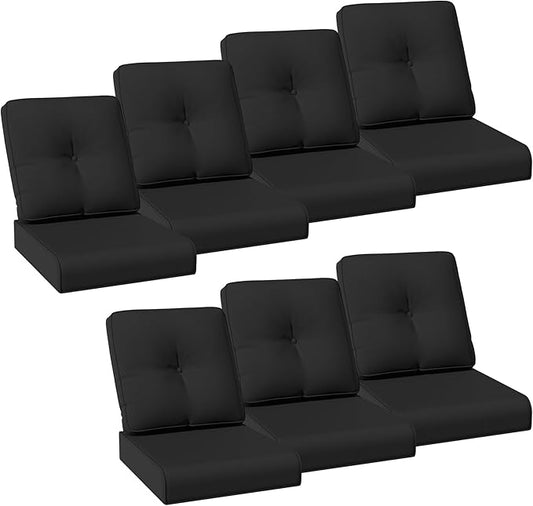 Joyside Outdoor Chair Cushions Set, 22x25/22x24 Inch Patio Furniture Deep Seat Cushions, Water Resistant & Thick Cushion, Outdoor Replacement Cushions for Seat and Sofa