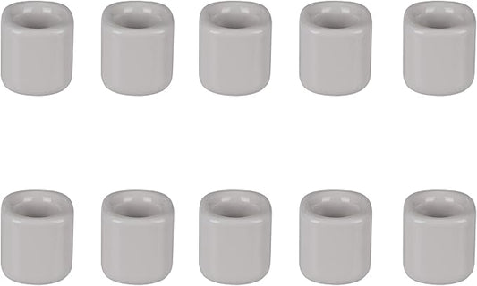 Mega Candles 10 pcs Gray 1/2 Inch Diameter Ceramic Chime Ritual Spell Candle Holders, Great for Casting Chimes, Meditation, Rituals, Spells, Vigil, Witchcraft, Wiccan Supplies