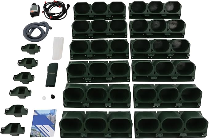 Hydroponics Growing System, 36 Wall-Mounted Vertical Garden Planter Set Self Watering Wall Plante with Drip Kit &Timer, 36 Self Watering Hanging Planter for Indoor Herbs Fruits