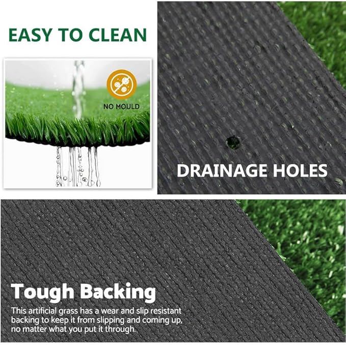 Artificial Grass Turf Lawn Outdoor Indoor 7FTx86FT Fake Grass Carpet for Pets 0.4 Inch Realistic Faux Grass Rug with Drain Holes for Garden Lawn Landscape Balcony Party Wedding Christmas Rug