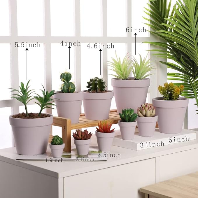 Yishang 1.9 Inch Tiny Pink Terracotta Pots Pack of 36-Small Mini White Clay Pots with Drainage Holes Flower Nursery Terra Cotta Planter for Tiny Cactus,Herb,Succulent Plants,Crafts