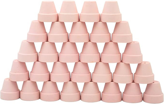 Mini Pastel Terracotta Pots for Micro Gardens – 30 Pack, 1.1” Tiny Breathable Clay Planters, Macaron Colors, for Moss, Fairy Gardens, Dollhouses, and Succulents (Pink, 1.1 Inch)