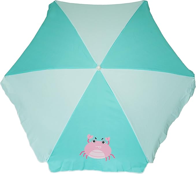 AMMSUN 5ft Seaside Beach Umbrella for Sand and Water Table - Kids Durable Umbrellas for children Beach Camping Garden Outdoor Play Shade