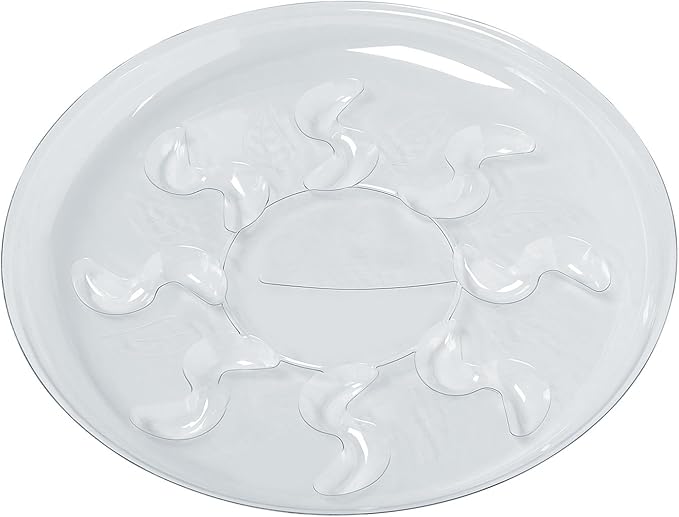 Idyllize 5 Pieces of 6 Inch Clear Thick Plastic Heavy Duty Sturdy Plant Saucer Drip Trays for pots (6'')