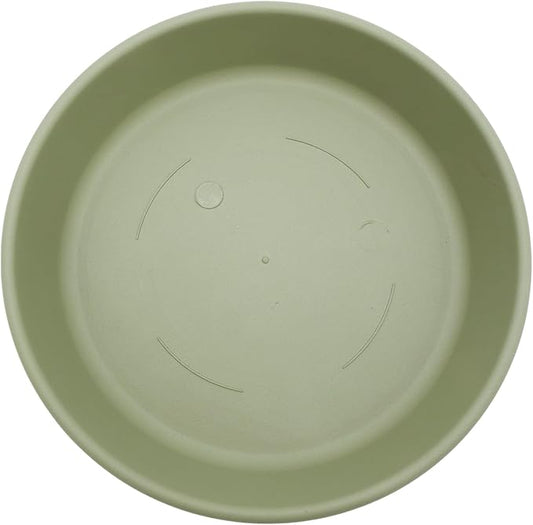 The HC Companies Flower Pot Saucers - Plastic Plant Saucer for Outdoors & Indoors - Traditional Design Plant Pot Trays for Water Drainage - Durable & Stylish Round Plant Tray (17.5-inch Seafoam)