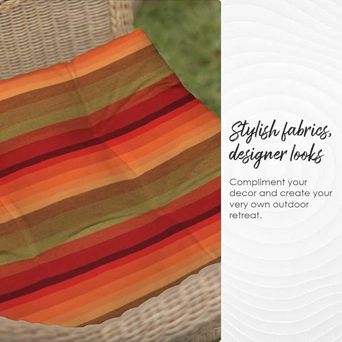 RSH DECOR: 3-Piece Wicker Tufted Cushion Set | for Large Wicker Sets | Outdoor Loveseat & U-Shaped Seat Cushions | Water & Fade-Resistant Spun Fabric | Fenbrook Teal