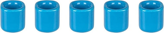 Mega Candles 5 pcs Light Blue 1/2 Inch Diameter Ceramic Chime Ritual Spell Candle Holders, Great for Casting Chimes, Meditation, Rituals, Spells, Vigil, Witchcraft, Wiccan Supplies