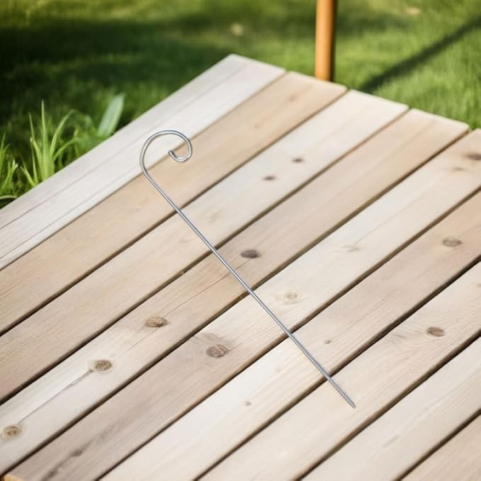 Kisangel Plant Label Hooks 20Pcs Garden Marker Stakes with Curled Tip Steel Sign Stakes for Outdoor Flower Pots and Planters