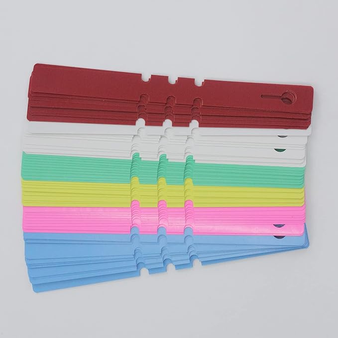 Mziart 120Pcs 6 Colors Plastic Plant Labels Wrap Around Tree Tags Markers, Adjustable Nursery Garden Labels Plant Tags with Large Writing Surface