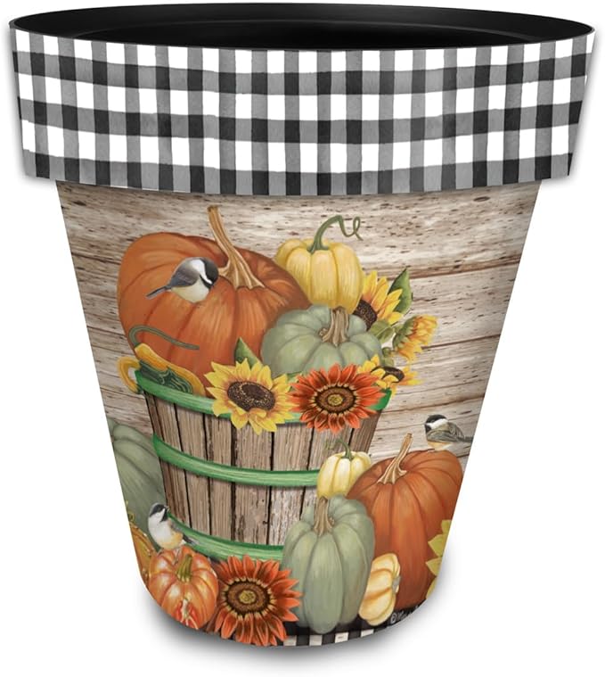Briarwood Lane Fall Planter 14" x 15" x 15" Bountiful Bushel Large for Fall Planter