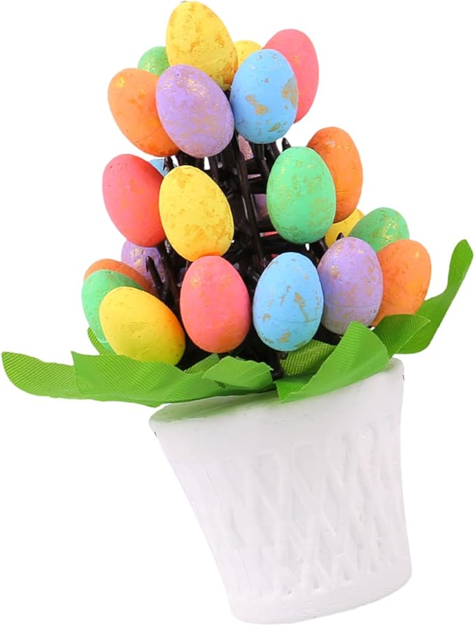 Sturdy Easters Eggs Potted Decoration Stylish Easters Eggs Vase Accent Display Decoration for Seasonal Home Styling Festival Atmosphere