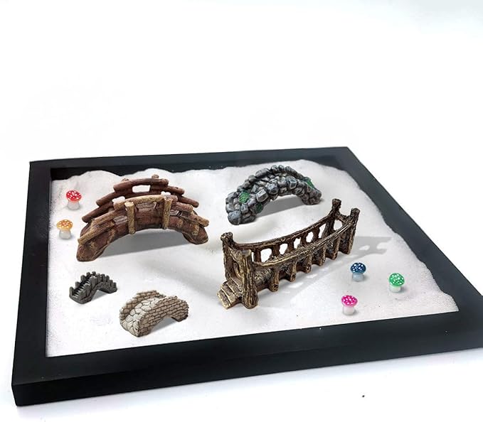 Miniature Bridge, Miniature Garden Accessories Set, DIY Landscape Bridge, Outdoor Fairy Garden Miniatures, Terrariums, Model Train Scenes