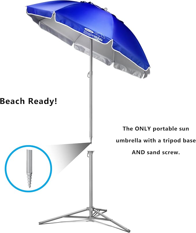 Wondershade Ultimate Portable Sun Shade Umbrella for Instant Lightweight and Adjustable Sun Protection - Blue