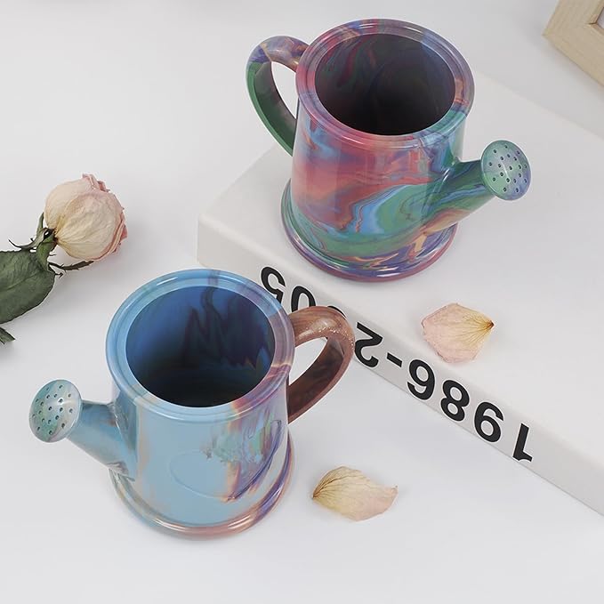 Wehous Candle Holder Silicone Mold, Watering Can Shape Container Resin Molds, Unique Storage Jar Succulent Planter Pot Jewelry Trinket Makeup Holder Epoxy Resin Concrete Cement Mold DIY Home Decor