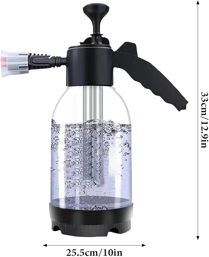 Foam Sprayer – 33x25.5cm PP, 2L Handheld Cannon, Hose Tool | Perfect for Vehicle Cleaning, Lawn Surfaces, Patio Maintenance, Household Tasks, Car Detailing, Multi-Purpose Garden Accessory, Spray