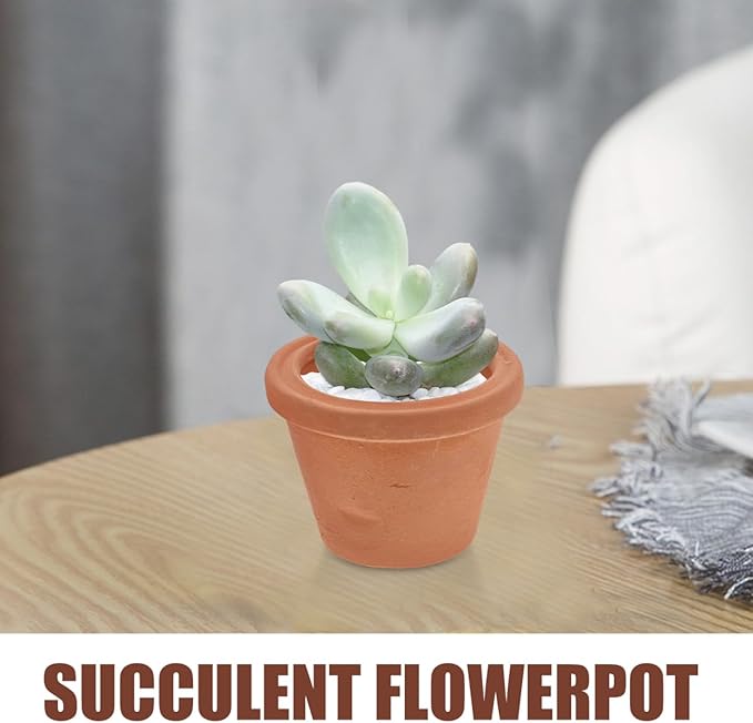 YARNOW Mini Terracotta Pots 1.57 Inch Tiny Red Clay Succulent Planters Vintage Thumb Pottery for Indoor Garden Small Plants and Craft Decoration