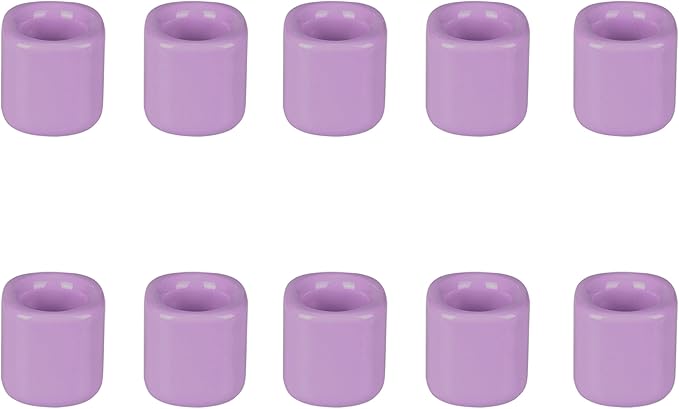 Mega Candles 10 pcs Lavender 1/2 Inch Diameter Ceramic Chime Ritual Spell Candle Holders, Great for Casting Chimes, Meditation, Rituals, Spells, Vigil, Witchcraft, Wiccan Supplies