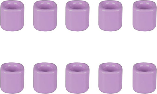 Mega Candles 10 pcs Lavender 1/2 Inch Diameter Ceramic Chime Ritual Spell Candle Holders, Great for Casting Chimes, Meditation, Rituals, Spells, Vigil, Witchcraft, Wiccan Supplies
