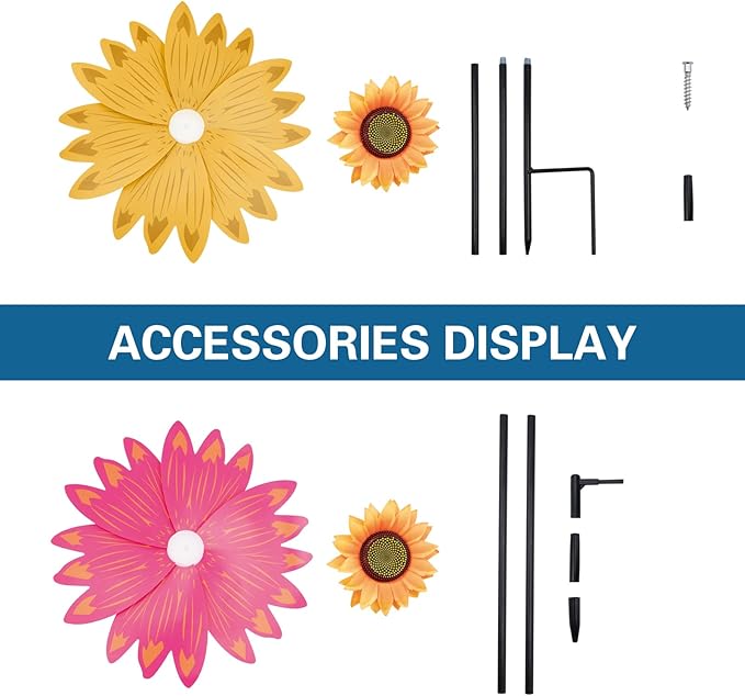 2 Set Plant Umbrella Decor for Outdoor Small Plants, 14 Inch Diameter Yellow Sunflower Shade Cover for Outdoor Patio Mini Potted and Garden Beds Decor, Yellow and Rosered