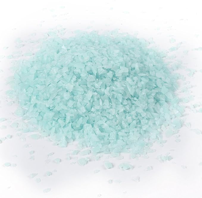 Shiny Stone Glow in The Dark Aquarium Neon Gravel Sand, Decorative Rocks for Fish Tank and Fairy Garden, Home Dec,305g/0.67lbs (3-5mm, Aqua)