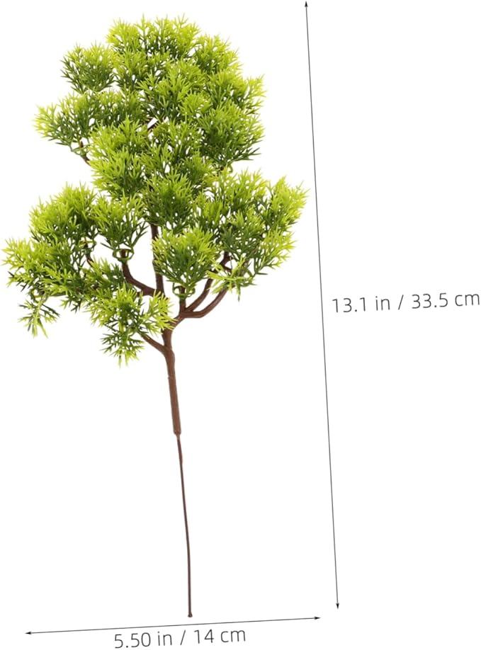 Ciieeo 4pcs Faux Pine Branches for Home Office Decor Artificial Greenery Picks for DIY Floral Arrangements Holiday Planter Decorations and Seasonal Displays