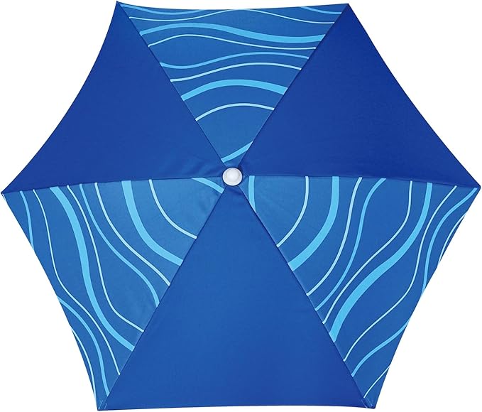 AMMSUN 5ft Seaside Umbrella for Sand Box and Water Table - Kids Durable Umbrellas for children Beach Camping Garden Outdoor Play Shade (5ft Navy Blue)