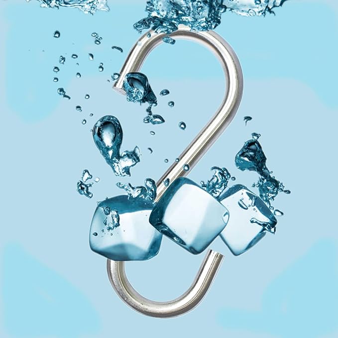 Heavy Duty S Hooks Hanging Metal Hook Large 304 Stainless Steel Diameter 5/16 in Rust Proof for Swing Hammock Garden Outdoor Tools