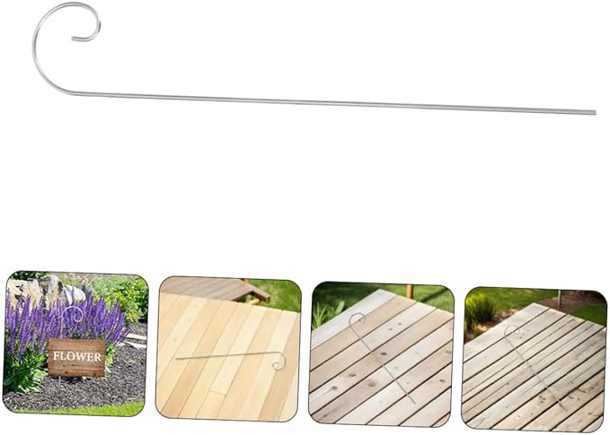 Kisangel Plant Label Hooks 20Pcs Garden Marker Stakes with Curled Tip Steel Sign Stakes for Outdoor Flower Pots and Planters