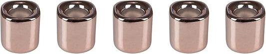 Mega Candles 5 pcs Rose Gold 1/2 Inch Diameter Ceramic Chime Ritual Spell Candle Holders, Great for Casting Chimes, Meditation, Rituals, Spells, Vigil, Witchcraft, Wiccan Supplies