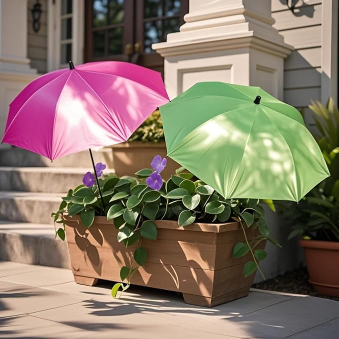 Upgraded Plant Umbrella Shade Cover for Outdoor Plants, 26" Larger Garden Plant Umbrella Shade with Adjustable Height & Angle,40'' Sun Shade for Plants, Potted Plant, Garden Beds