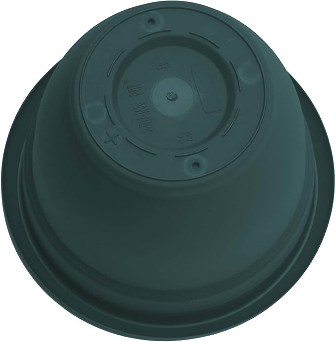 Bloem Ariana 20" Charleston Round Self-Watering Resin Planter Pot - Rolled Rim Indoor and Outdoor Gardening Planter