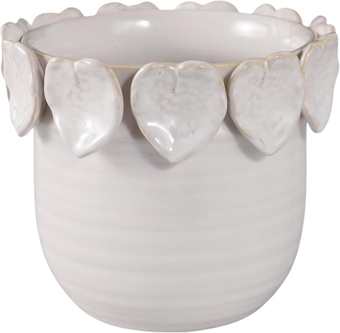 Sagebrook Home Ceramic Unique Decorative Planter for Indoor Greenery