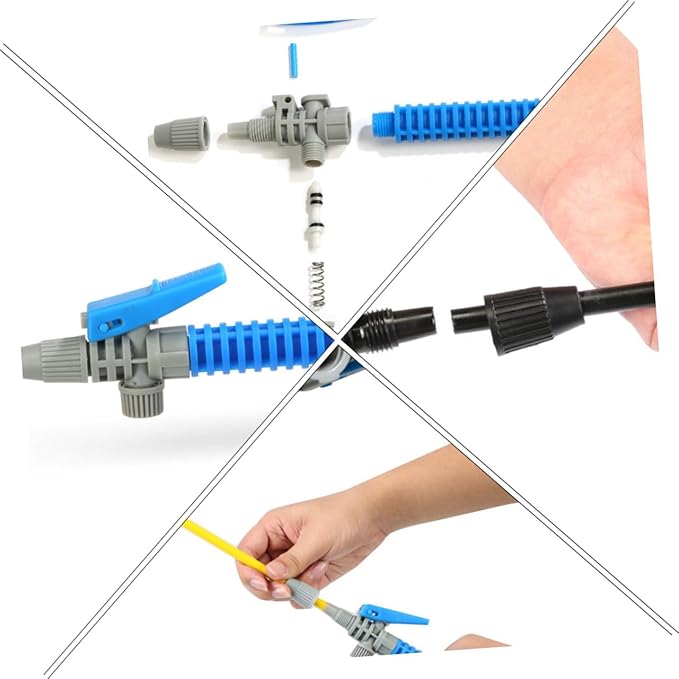 TOYANDONA 6pcs Ergonomic Spray Nozzles Non- Handle Trigger Control for Garden and Agricultural Use Plastic Construction Selection
